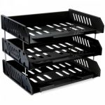 Թղթադիր-դարակ Huajie հորիզոնական,А4, 3 հարկանի, պլաստիկ 10807