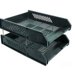 Թղթադիր-դարակ Huajie հորիզոնական, А4, 2 հարկանի, պլաստիկ 10809