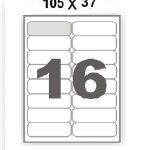 Ինքնասոսնձվող թուղթ А4,16 մասից,105х37մմ 12207