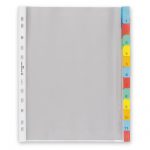 Պլաստիկ էջաբաժանիչ А4 գունավոր,12 բաժին 10602