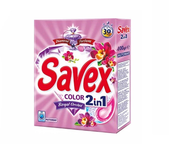 Լվացքի փոշի Savex, գունավոր, ավտոմատ, 400գր. 22209