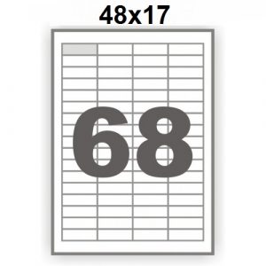 Ինքնասոսնձվող թուղթ А4, 65 մասից, 48х17մմ 12201