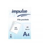 Պոլիէթիլ. ֆայլ A4, 40 միկրոն, 100 հատ 12802