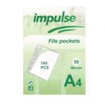 Պոլիէթիլ. ֆայլ A4, 50 միկրոն, 100 հատ 12803