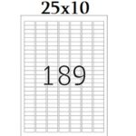 Ինքնասոսնձվող թուղթ А4, 189 մասից, 25x10մմ 12232