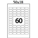 Ինքնասոսնձվող թուղթ А4, 60 մասից, 50x18մմ 12231