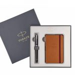 Գրիչ Parker PK GIFT18 URB EBONY FP M+NB, գնդիկավոր, սայրով սև,+A6 նոթատետր, տողանի