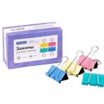 Թղթի սեղմակ OfficeSpace, 51մմ, գունավոր, 12 հատ 12442