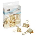 Թղթի սեղմակ Attache 32մմ, ոսկեգույն 12հատ 12444