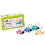 Թղթի սեղմակ OfficeSpace, 15մմ, գունավոր, 12 հատ 12445