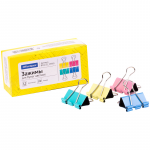 Թղթի սեղմակ OfficeSpace, 32մմ, գունավոր, 12 հատ 12451