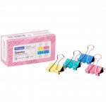 Թղթի սեղմակ OfficeSpace, 19մմ, գունավոր, 12 հատ 12453