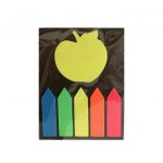 Էջանիշ պլաստիկ սլաք/խնձոր, 5 գույն, 25-ական էջ 13333