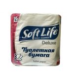 Զուգարանի թուղթ Soft Life Deluxe, 3 շերտ, 4հատ 22150