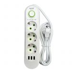 Երկարացման լար F03U MAX 3տեղ 2մետր 3USB 2500W 30639