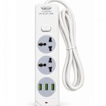 Երկարացման լար LH-Q23U 2տեղ 2մետր 3USB 2200W 30636