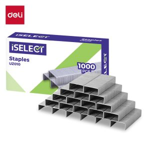 Скобы для степлера iSELECT UZ010 №10, 1000 հատ՝ սպիտակ ֆոնի վրա